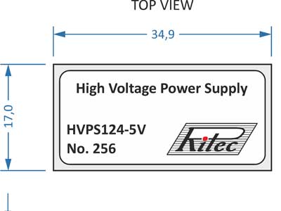 Main dimensions of the HVPS124 module